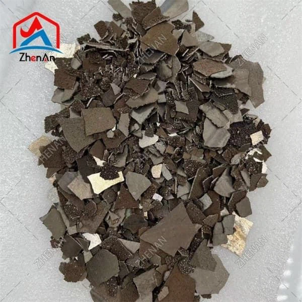 Elektrolytisk Mn Metal Flake Tynd 1–2 mm til smeltning